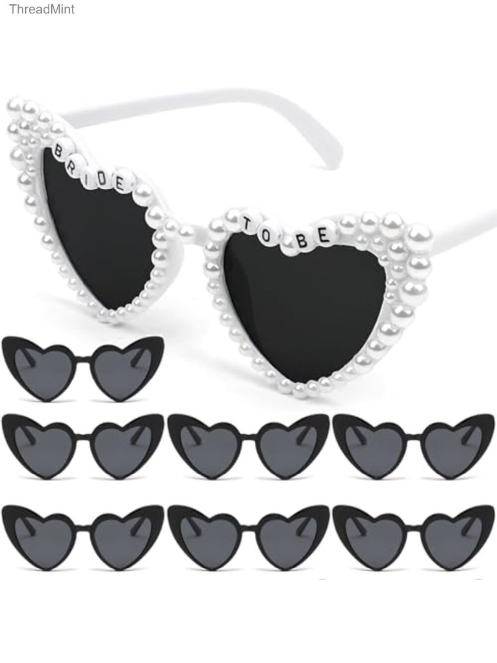 Bride to Be Heart Sunglasses 8 Pack Bachelorette Party Favor UV400